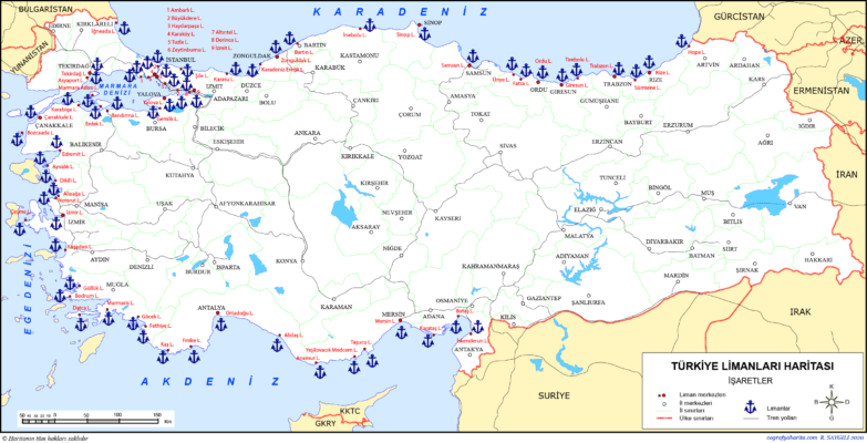 Karta portov Turtsii